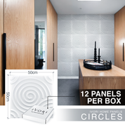 IVORI™ Circles Deluxe Wall Panel  (12 pc set)