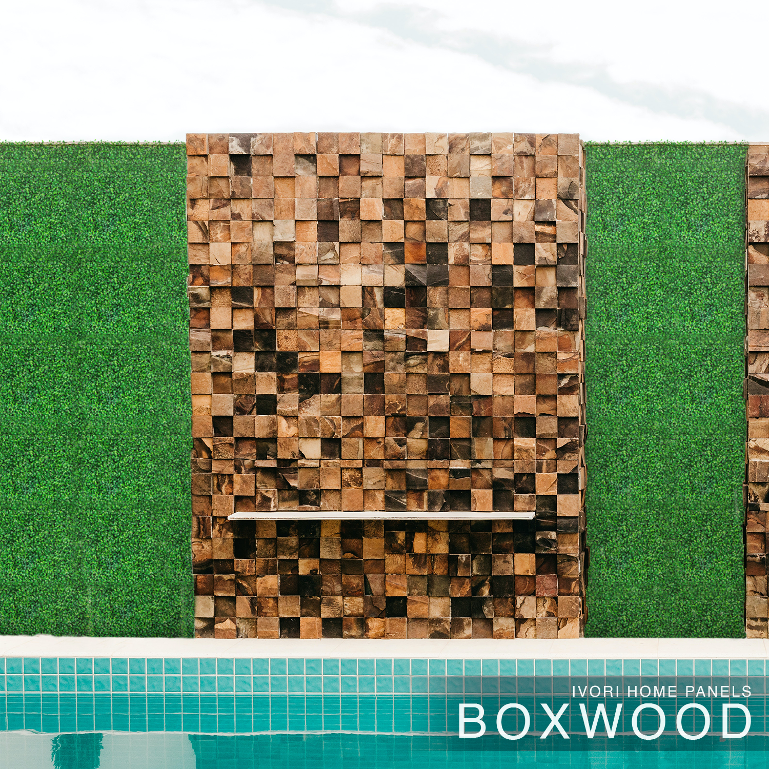 Boxwood Outdoor Wall Panel 20in x 20in Set of 12