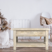 Concealed Transitional Wood Rectangle Lift Top Coffee Table