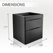 Larry Modern Double Drawer Nightstand