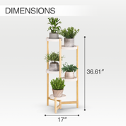 Bamboo Haven 5-Tier Corner Plant Stand: Greenery Display Rack