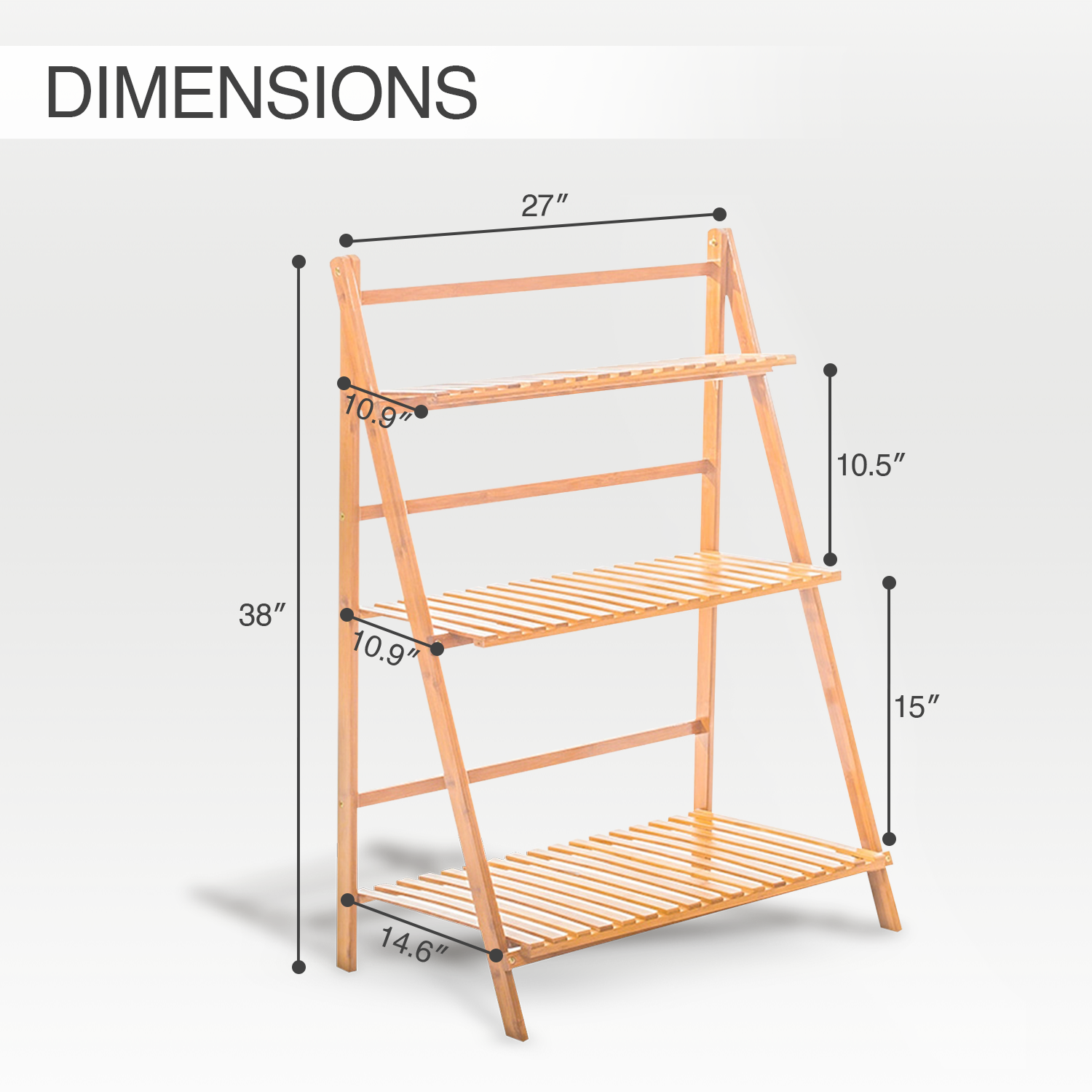 Bambusa 3-Tiered Plant Shelf