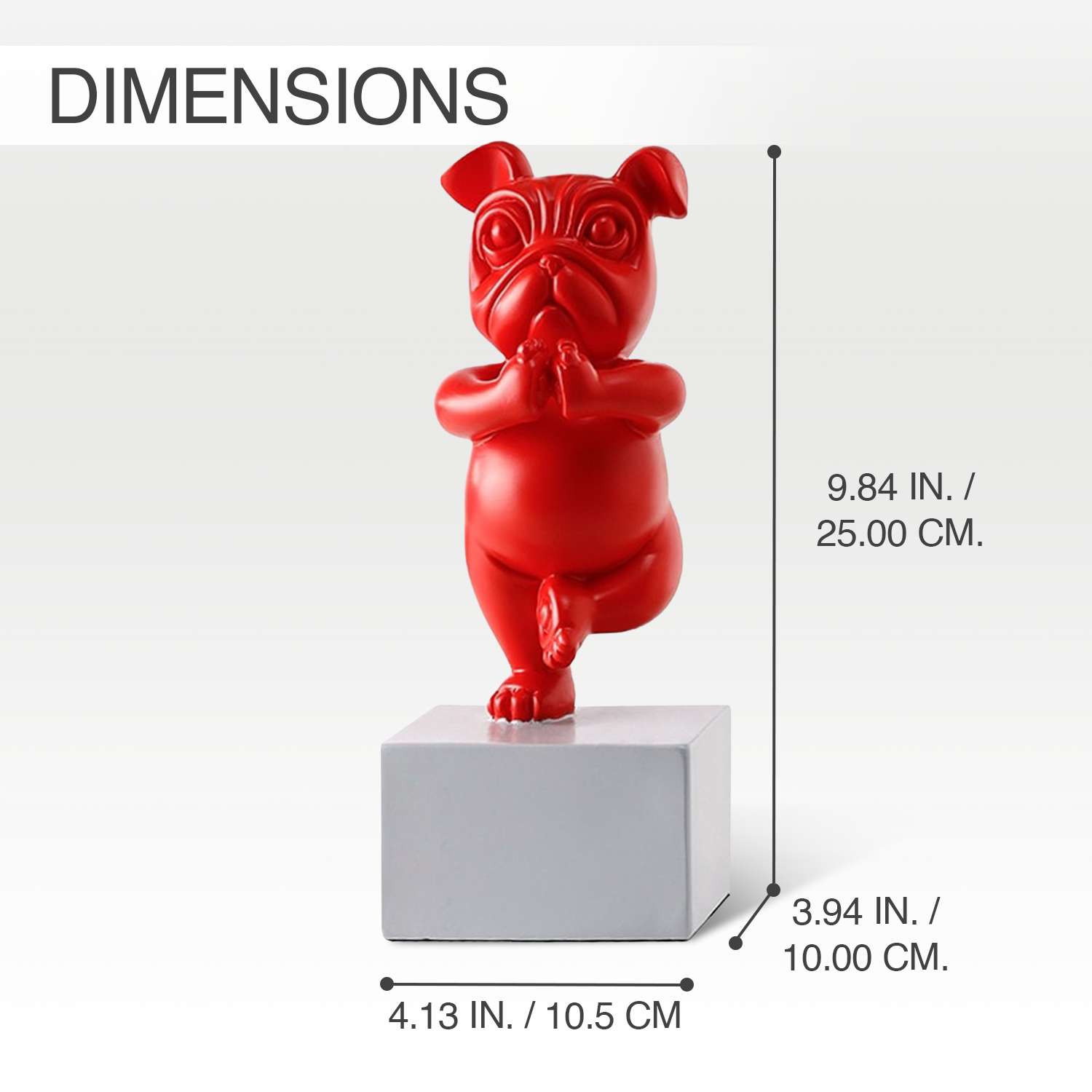 Yoga French Bulldog Statue