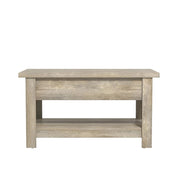 Concealed Transitional Wood Rectangle Lift Top Coffee Table