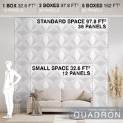 IVORI™ Quadron Lux Wall Panel  (12 pc set)