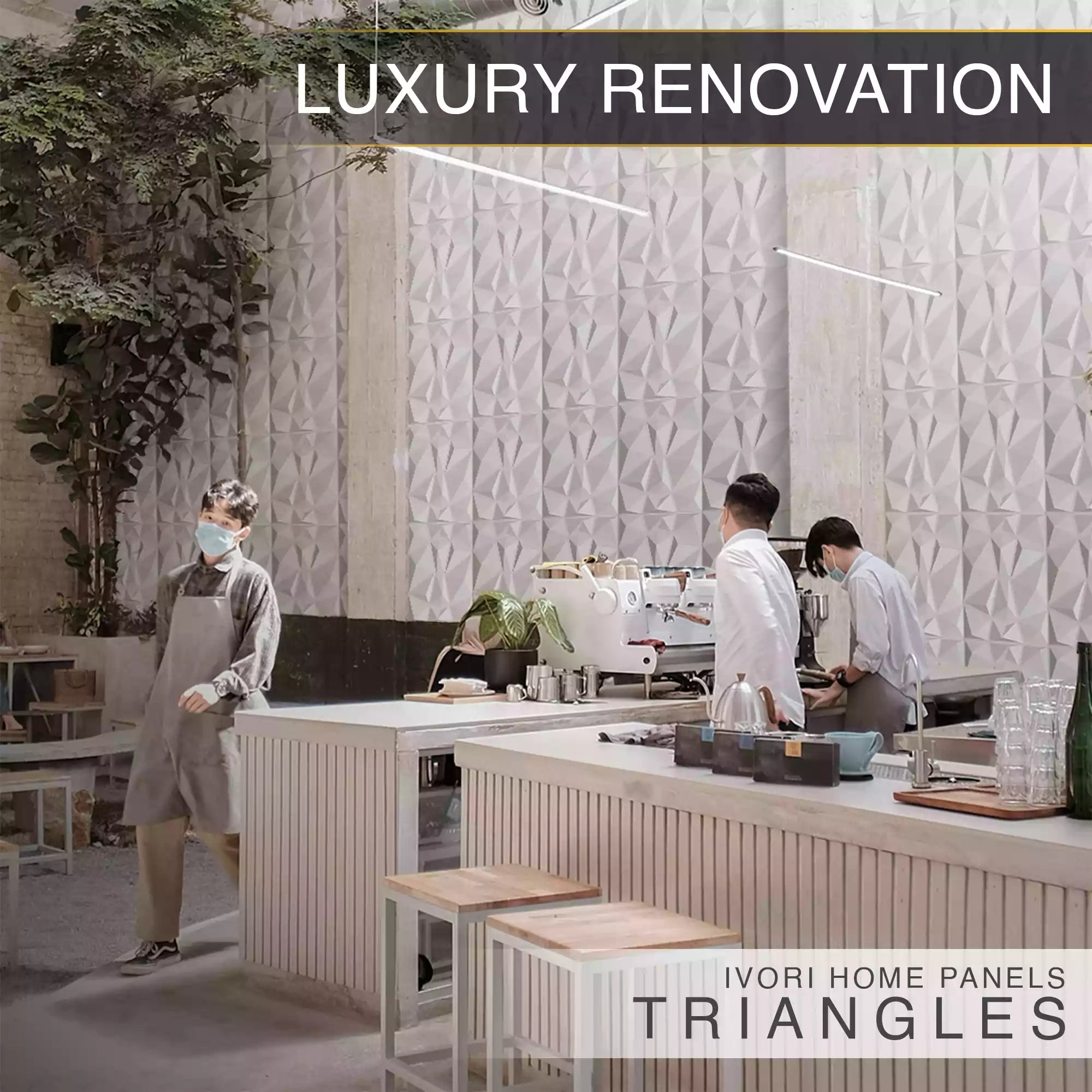 IVORI™ Triangles Lux Wall Panel  (12 pc set)