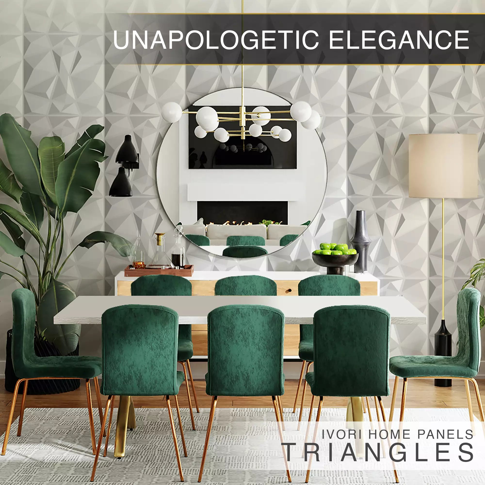 IVORI™ Triangles Lux Wall Panel  (12 pc set)