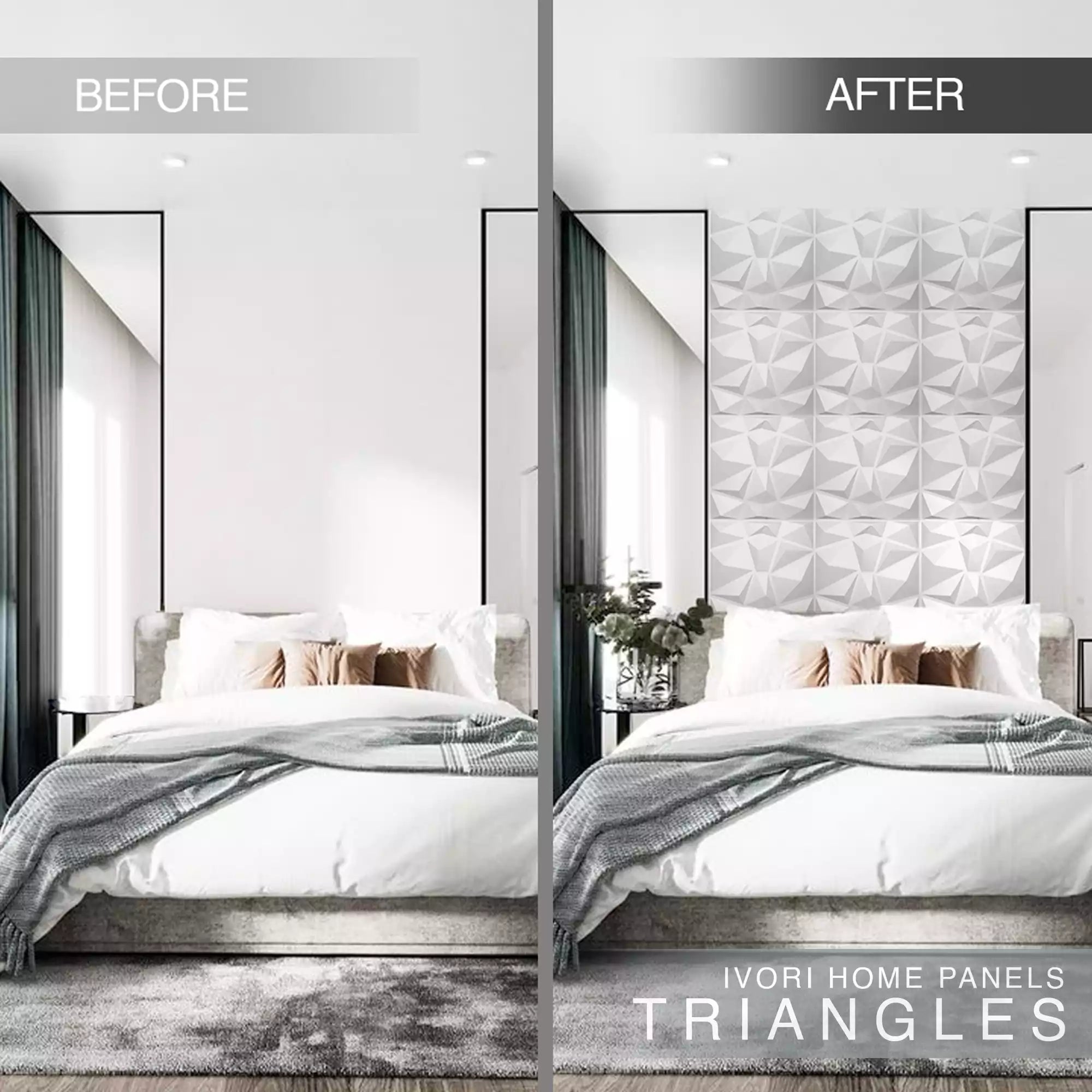 IVORI™ Triangles Lux Wall Panel  (12 pc set)