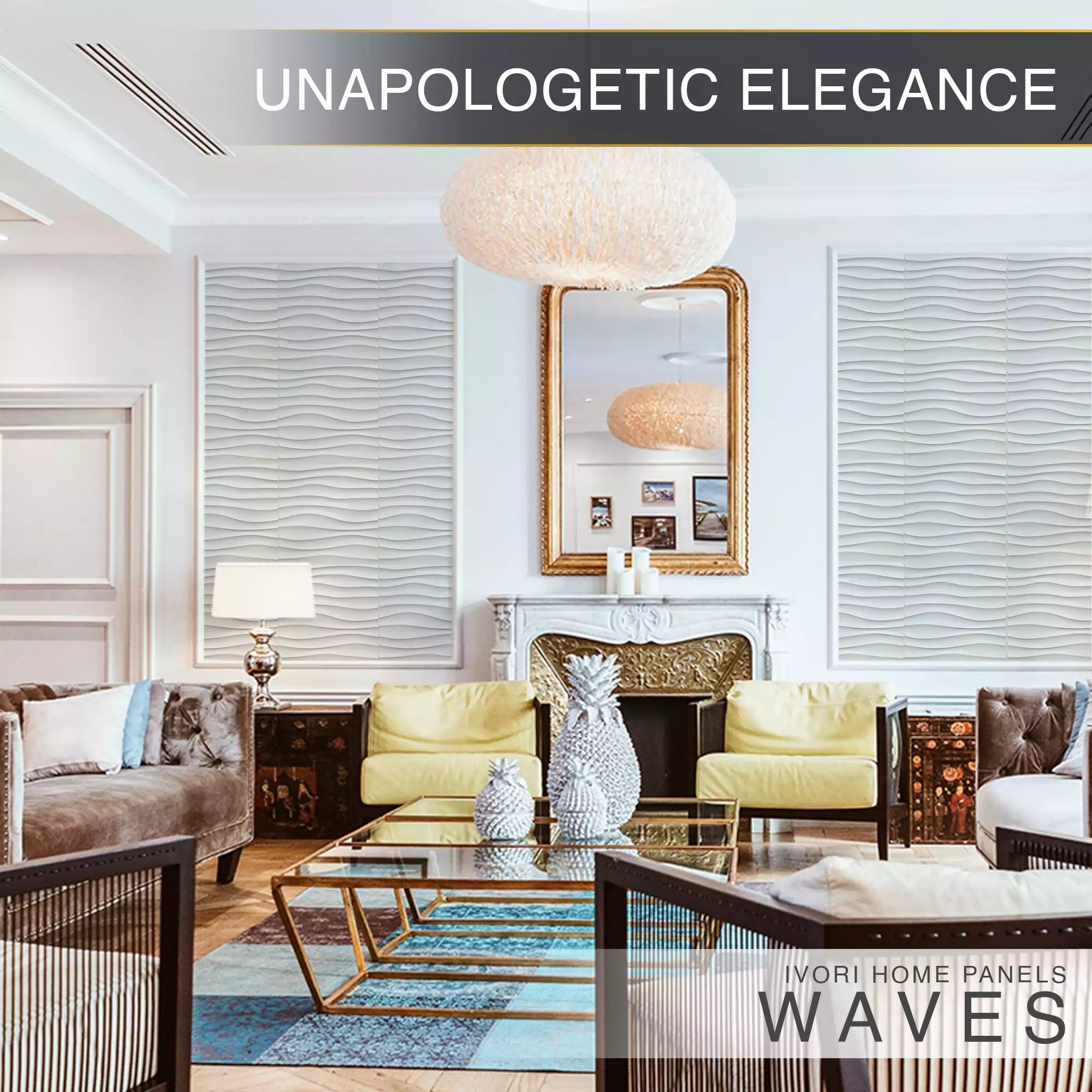 IVORI™ Waves Deluxe Wall Panel  (12 pc set)
